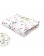 MimiNu Cearceaf cu elastic pentru patut co-sleeper 89 x 51 cm Sweet Deer Pink