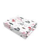 MimiNu Cearceaf cu elastic pentru patut co-sleeper Leonie 83x50 cm din bumbac Design Fox