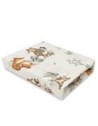 MimiNu Cearceaf cu elastic pentru patut co-sleeper Timon 87x51 cm din bumbac Design Time for fun