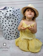 MimiNu Cos rotund pentru depozitare jucarii 35x50 cm Childrens Journey Grey
