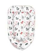 MimiNu Cosulet bebelus Baby Cocoon 75x55 cm din bumbac Design Fox