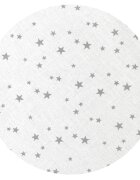 MimiNu Cosulet bebelus Baby Cocoon 75x55 cm din bumbac Mini Gray Stars