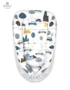 MimiNu Cosulet bebelus pentru dormit Baby Cocoon 75x55 cm Childrens Journey Grey