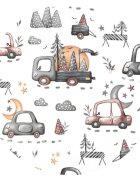 MimiNu Insertie pentru landou din plasa 3D Cars Grey