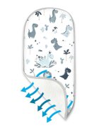 MimiNu Insertie pentru landou din plasa 3D Dino Granat