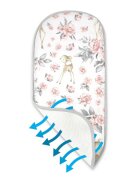 MimiNu Insertie pentru landou din plasa 3D Sweet Deer Pink