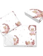 MimiNu Lenjerie patut cu 3 piese 120x60 cm din bumbac Betty
