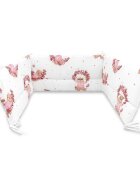 MimiNu Lenjerie patut cu 3 piese pentru patut 120x60 cm cu protectie laterala din bumbac Design Betty