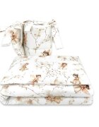 MimiNu Lenjerie patut cu 3 piese pentru patut 120x60 cm din bumbac Fairy