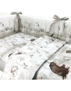 MimiNu Lenjerie patut cu 5 piese 120x60 cm din bumbac Design Woodland