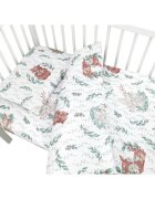 MimiNu Lenjerie patut cu 5 piese 120x60 cm din bumbac Lulu Natural