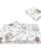 MimiNu Lenjerie patut cu 5 piese 120x60 cm din bumbac Lulu Natural