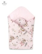 MimiNu Paturica de infasat multifunctionala 75x75 cm Little Ballerina Pink