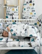 MimiNu Paturica de infasat multifunctionala standard 75x75 cm Childrens Journey Grey