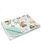 MimiNu Paturica moale cu doua fete din bumbac 75x100 cm Pirates Natural