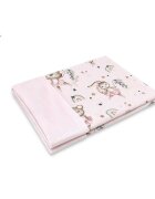 MimiNu Paturica pufoasa cu doua fete din catifea si bumbac 75x100 cm Little Ballerina Pink