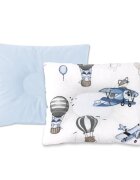 MimiNu Perna bebelus din catifea si bumbac 23x26 cm blue plane