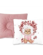 MimiNu Perna bebelus profilata cu doua fete din catifea si bumbac 23x26 cm Velvet Betty