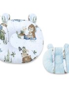 MimiNu Perna bebelusi Ursulet multifunctionala cu doua fete Design Minky Let s Go Blue