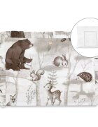 MimiNu Perna clasica de dormit cu husa detasabila din bumbac 30x40 cm Design Woodland