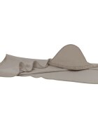 MimiNu Prosop cu gluga din bumbac cu volanas 100x100 cm Colectia Royal Mocha