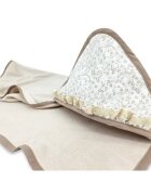 MimiNu Prosop cu gluga Premium cu volanas si dantela 100x100 cm Meadow