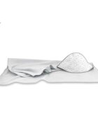 MimiNu Prosop mare cu gluga 100x100 cm din bumbac si thermo fleece Mini Gray Stars