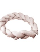 MimiNu Protectie laterala pentru patut tip bumper impletit 220x23 cm Beige Pink