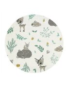MimiNu Protectie textila pentru carucior si scaun auto cu perna Butterfly Minky Forest Friends Mint