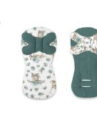 MimiNu Protectie textila pentru carucior si scaun auto cu perna Butterfly Minky Sweet Deer Mint