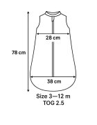 MimiNu Sac de dormit Premium din bumbac 3-12 luni 2.5 tog Soft Ecru
