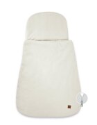 MimiNu Sac de dormit Soft Beige multifunctional pentru patut landou sau cosulet din bumbac interlock