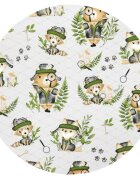 MimiNu Salteluta pentru carucior reversibila 78 x 34 cm Minky Detective Natural