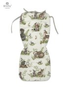 MimiNu Salteluta pentru carucior reversibila cu doua fete 78 x 34 cm design Calm Forest NaturalNugat