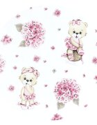 MimiNu Salteluta pentru carucior reversibila cu doua fete 78 x 34 cm design Pink ballerinaPink