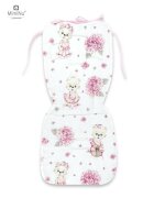 MimiNu Salteluta pentru carucior reversibila cu doua fete 78 x 34 cm design Pink ballerinaPink
