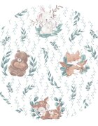 MimiNu Salteluta pentru carucior reversibila cu doua fete 78 x 34 cm Lulu NaturalCold Mint