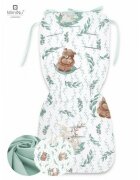 MimiNu Salteluta pentru carucior reversibila cu doua fete 78 x 34 cm Lulu NaturalCold Mint