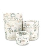 MimiNu Set 3 cosuri rotunde cu volanase Design Zoo on Bikes Nugat