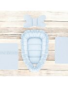 MimiNu Set 4 in 1 cosulet bebelus Baby Cocoon 75x55 cm Colectia Royal Blue