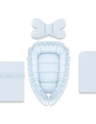 MimiNu Set 4 in 1 cosulet bebelus Baby Cocoon 75x55 cm Colectia Royal Blue