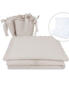 MimiNu Set lenjerie patut 5 piese 120x60 cm Royal Beige