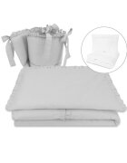 MimiNu Set lenjerie patut 5 piese 120x60 cm Royal Grey