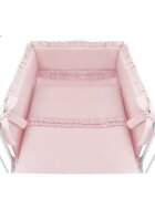MimiNu Set lenjerie patut 5 piese 120x60 cm Royal Powder Pink