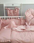 MimiNu Set lenjerie patut 5 piese 120x60 cm Royal Powder Pink