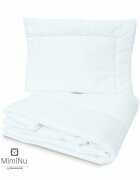 MimiNu Set lenjerie patut 6 piese cu pilota perna aparatori laterale din bumbac 120x60 cm Childrens Journey Grey