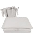 MimiNu Set lenjerie patut cu 6 piese 120x60 cm Royal Grey