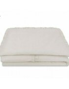 MimiNu Set lenjerie patut cu 6 piese cu volanase pilota si perna cu doua aparatori laterale bumbac 120x60 cm Colectia Royal Beige