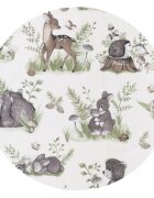 MimiNu Set pentru bebelusi 6+1 piese 120x60 cm Calm Forest Natural