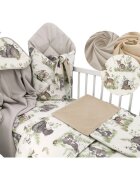 MimiNu Set pentru bebelusi 6+1 piese 120x60 cm Calm Forest Natural